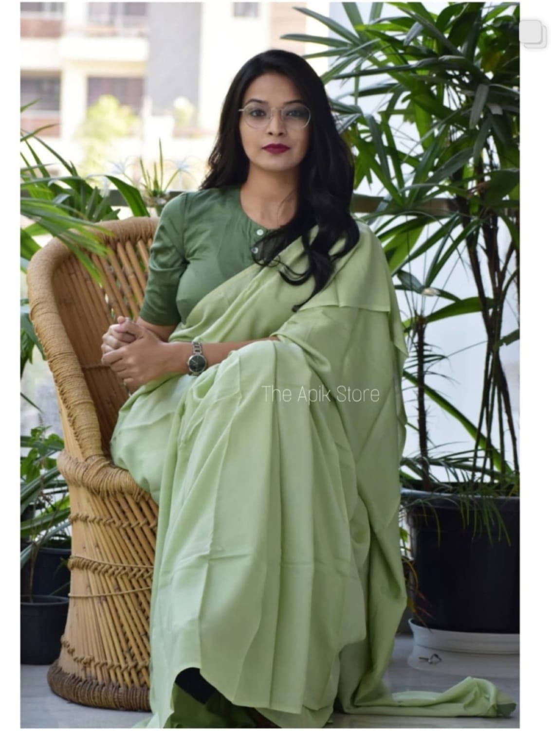 Bagru Block Plane Mulmul Cotton Saree